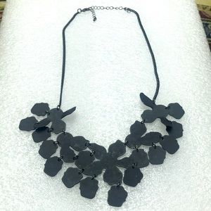 Vintage black metal necklace